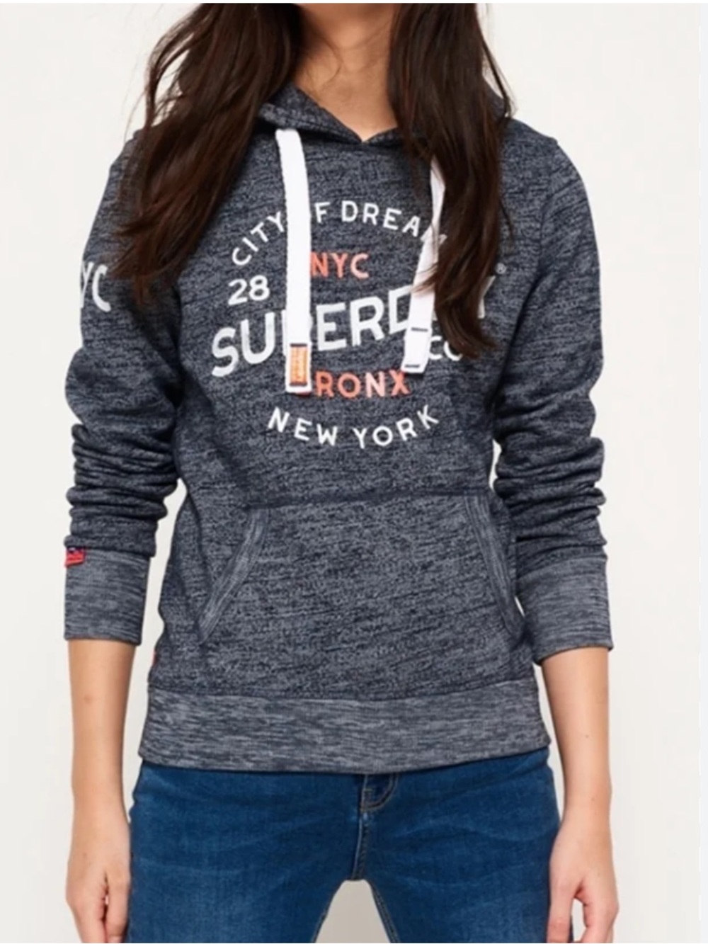 Superdry Women’s City of Dreams Hoodie Heathered Grey Heathered Grey